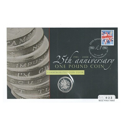 2008 £1 Silver Proof - 25th Anniversary of the £1